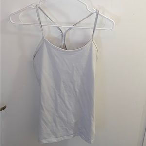White lulu tank top size 8